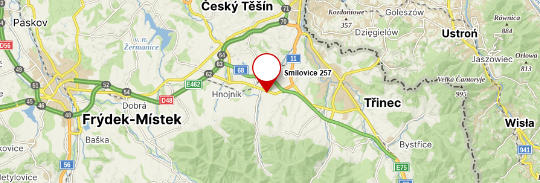 Mapa polohy společnosti Orkys.cz