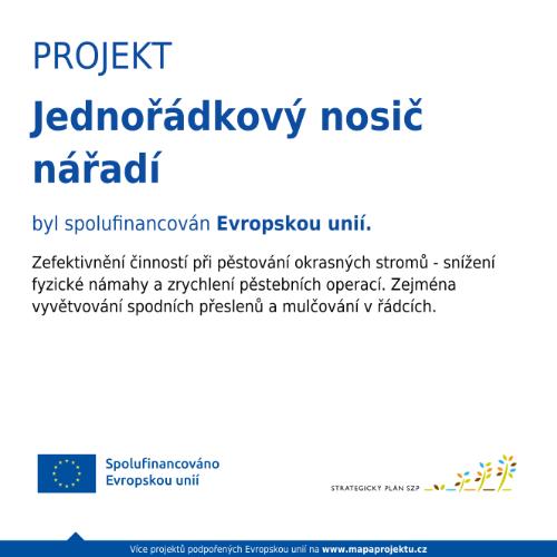Projekt Jednořádkový nosič nářadí